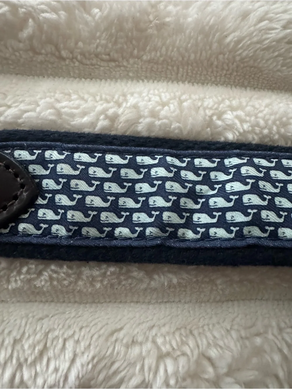Vineyard Vines Men's Whale Canvas Club Belt Size 30 Navy Blue Preppy